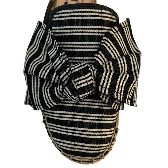 Circus by Sam Edelman Lulu Black & White Bow Striped Sandals size 7 - Picture 10 of 11